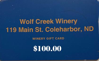 Wolf Creek Winery Electronic Gift Card 100