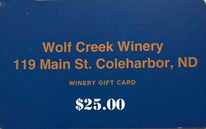 Wolf Creek Winery Electronic Gift Card 25