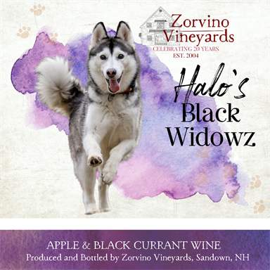 BLACK WIDOWZ - Custom Dog Label